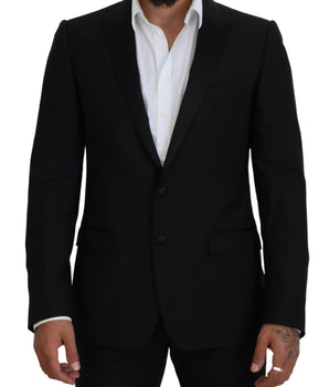 Dolce & Gabbana Black Slim Fit Formal Martini Blazer