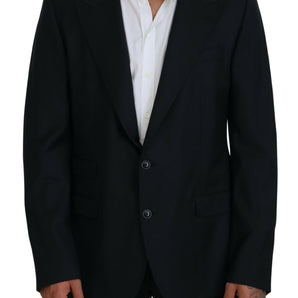 Dolce &amp; Gabbana Elegant Dark Blue Single Breasted Blazer