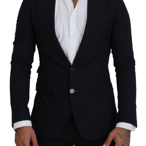 Dolce &amp; Gabbana Elegante blazer negro de un solo pecho