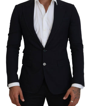 Dolce & Gabbana Blue Wool Formal Taormina Blazer