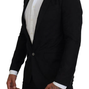 Dolce & Gabbana Elegant Martini Style Black Formal Blazer