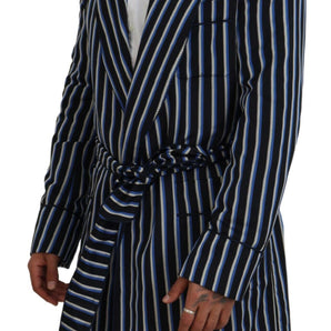 Dolce & Gabbana Elegant Striped Silk Blend Robe