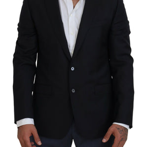 Dolce &amp; Gabbana Elegant Dark Blue Martini Blazer