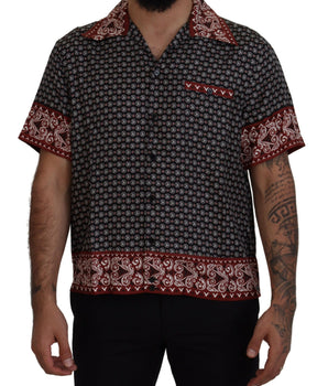 Dolce & Gabbana Multicolor Patterned Silk Casual Shirt