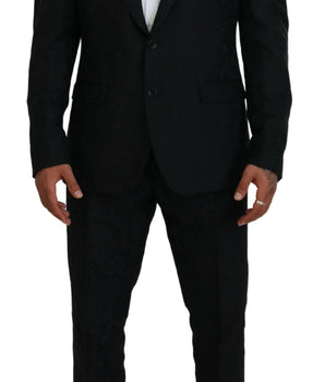 Dolce & Gabbana Black Single Breasted 2 Piece MARTINI Suit