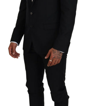 Dolce &amp; Gabbana Black Single Breasted 2-Piece Martini Suit