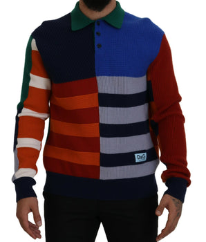 Dolce & Gabbana Multicolor Stripes Wool Pullover Sweater