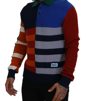 Dolce & Gabbana Multicolor Stripes Wool Pullover Sweater