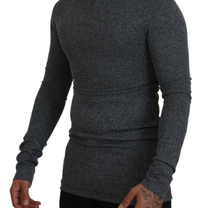 Dolce & Gabbana Elegant Dark Gray Pullover Sweater