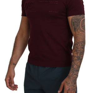 Dolce &amp; Gabbana Elegant Maroon Crew Neck Casual Tee