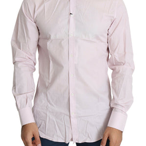 Dolce & Gabbana Elegant Slim Fit Pink Dress Shirt