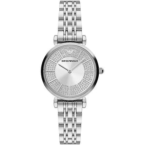 Emporio Armani Elegante reloj plateado para mujer