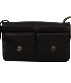 Dolce &amp; Gabbana Elegant Mini Leather Wallet in Timeless Black