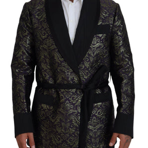 Dolce &amp; Gabbana Chaqueta estilo bata de jacquard dorado