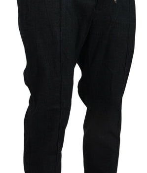Dolce &amp; Gabbana Gray Cotton Tapered Trousers