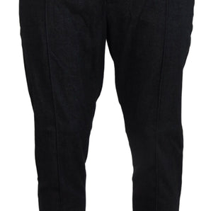 Dolce &amp; Gabbana Elegant Tapered Blue Denim Pants