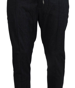 Dolce &amp; Gabbana Gray Cotton Tapered Trousers