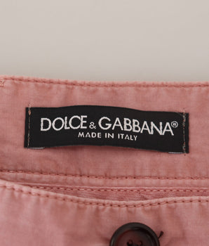 Dolce &amp; Gabbana Pink Chinos Cotton Casual Mens Shorts