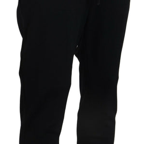 Dolce &amp; Gabbana Sleek Black Wool-Blend Sweatpants