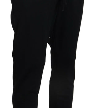 Dolce &amp; Gabbana Black Mens Sport Wool Sweatpants Pants