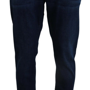 Dolce &amp; Gabbana Elegant Slim Fit Dark Blue Denim Jeans