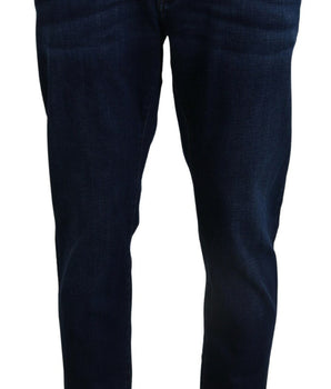 Dolce &amp; Gabbana Dark Blue Cotton Denim SKINNY Jeans