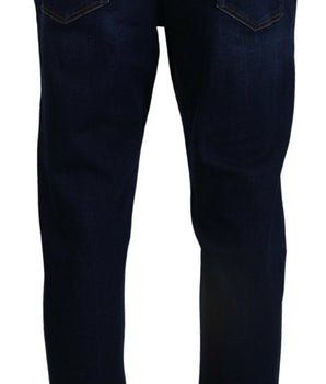 Dolce &amp; Gabbana Dark Blue Cotton Denim SKINNY Jeans