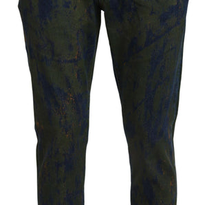 Dolce &amp; Gabbana Chic Slim-Fit Denim Jeans in Green Wash