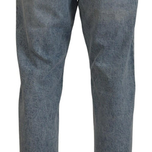 Dolce &amp; Gabbana Elegant Slim-Fit Light Blue Denim Pants