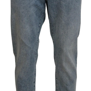 Dolce &amp; Gabbana Elegant Slim-Fit Light Blue Denim Pants