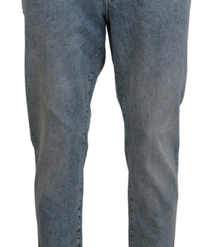Dolce &amp; Gabbana Blue Wash Slim Fit Cotton Jeans