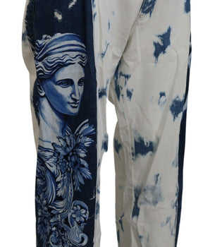 Dolce &amp; Gabbana Blue Ceasar Denim Cotton Loose Fit Jeans