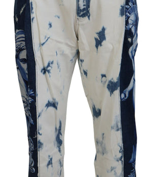 Dolce &amp; Gabbana Blue Ceasar Denim Cotton Loose Fit Jeans