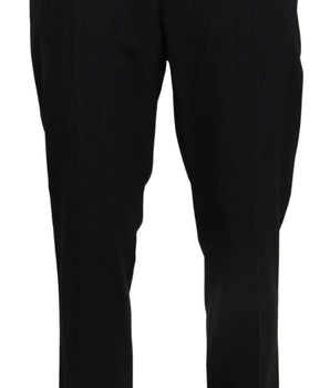 Dolce & Gabbana Gray Wool Stretch Dress Formal Slim Fit Pant