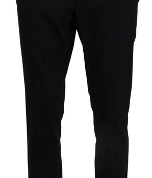 Dolce & Gabbana Blue Wool Stretch Dress Formal Slim Fit Pant