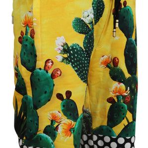 Dolce &amp; Gabbana Multicolor Cactus Print Sweat Shorts