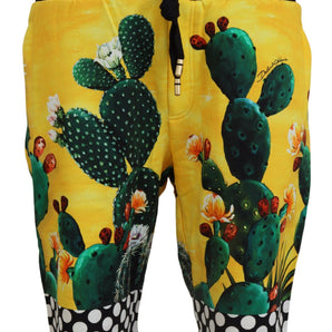 Dolce &amp; Gabbana Pantalones cortos deportivos con estampado de cactus multicolor