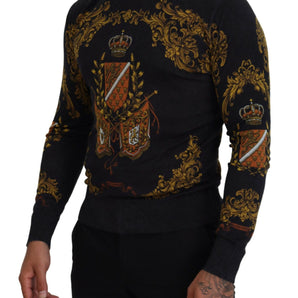 Dolce &amp; Gabbana Baroque Medal Motive Silk Sweater