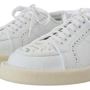 Dolce &amp; Gabbana Elegant White Low Top Oxford Sneakers