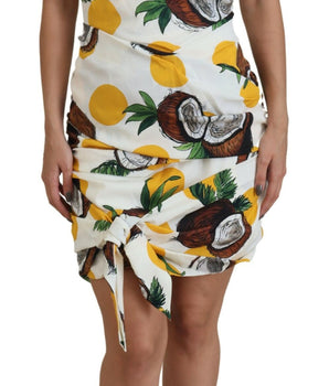 Dolce &amp; Gabbana Elegante minivestido tubo de seda blanco