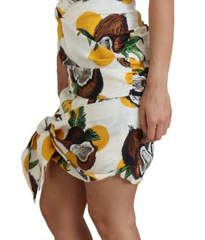 Dolce &amp; Gabbana Elegante minivestido tubo de seda blanco