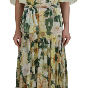 Dolce &amp; Gabbana Elegant Silk Floral Maxi Dress