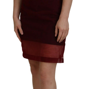 Dolce &amp; Gabbana Maroon Mini Shift Dress - Italian Elegance