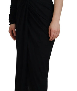 Dolce &amp; Gabbana Elegant One-Shoulder Sheath Midi Dress