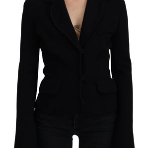 Dolce &amp; Gabbana Elegant Black Long Sleeve Jacket