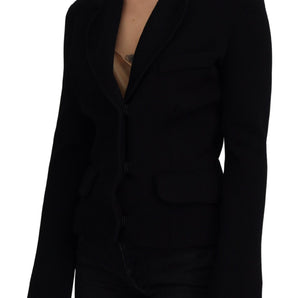 Dolce &amp; Gabbana Elegant Black Long Sleeve Jacket