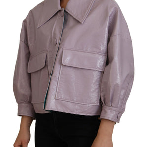 Dolce &amp; Gabbana Chic Purple Cropped Jacket - A Style Statement