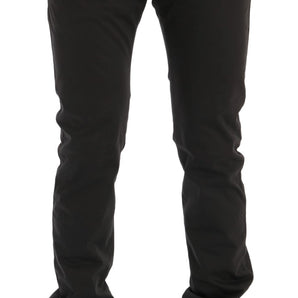 GF Ferre Pantalón Elegante Slim-Fit de Algodón Gris