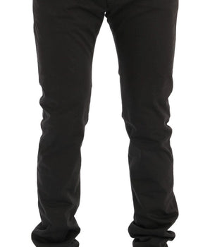 GF Ferre Elegant Slim-Fit Gray Cotton Trousers GF Ferre 