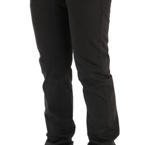 GF Ferre Pantalón Elegante Slim-Fit de Algodón Gris